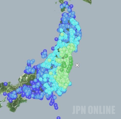 【地震速報】福島県沖を震源とするマグニチュード7.3の地震