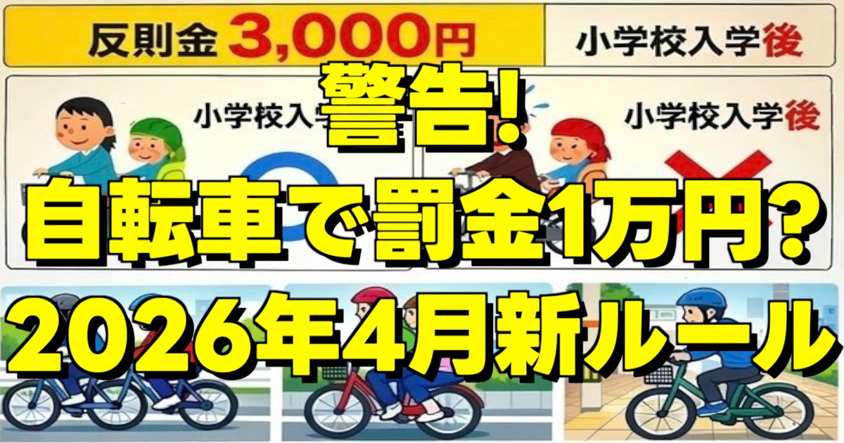 警察官に自転車の交通違反で青切符を切られ、反則金の説明を受けている利用者の様子